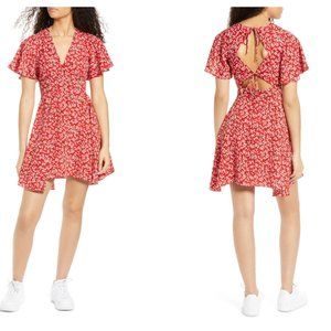Socialite Floral Cutout Back Minidress XS